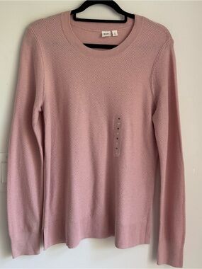 GAP Primitive Pink Textured Crewneck Sweater NEW M